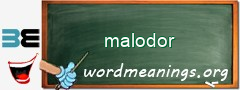 WordMeaning blackboard for malodor